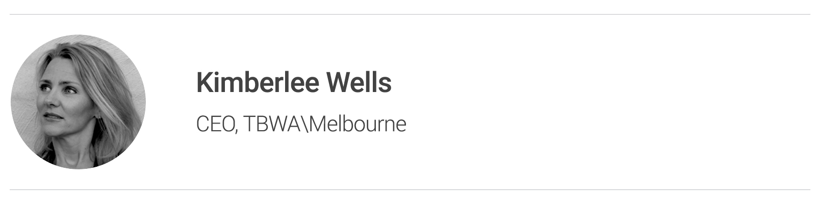 Kimberlee Wells CEO TWBA\Melbourne