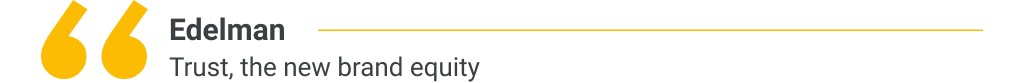 Edelman. Trust, the new brand equity.
