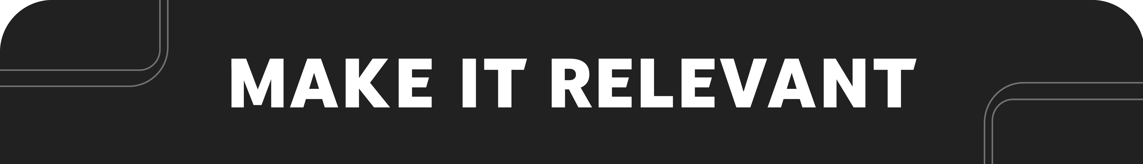Make it relevant.