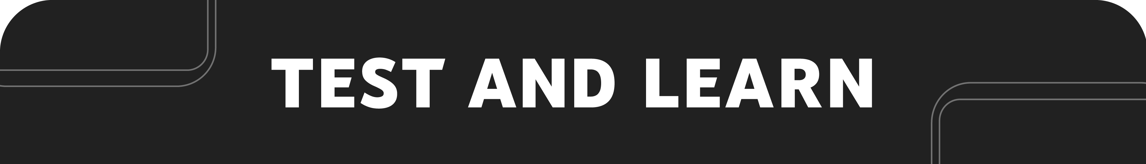 Test and learn
