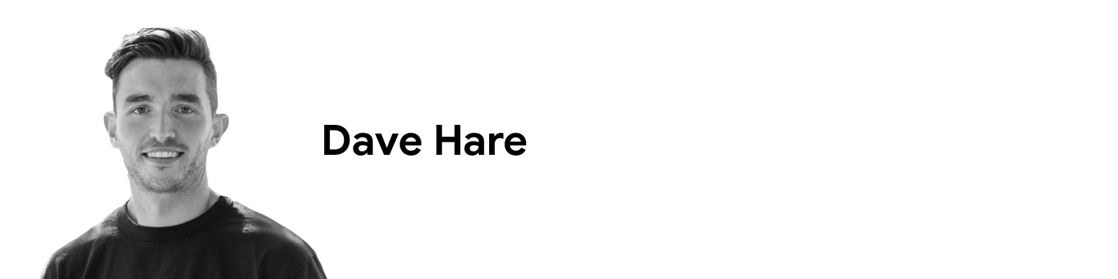 Retrato en blanco y negro de Dave Hare, líder estratégico de los anunciantes del sector minorista de Google.
