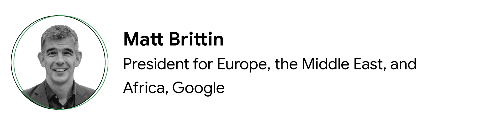 Matt Brittin'in Portre Fotoğrafı, President for Europe, the Middle East, and Africa, Google