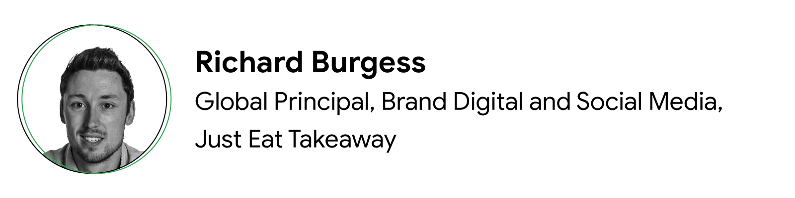 Headshot of Richard Burgess, Global Principal, Brand Digital and Social Media, Just Eat Takeaway