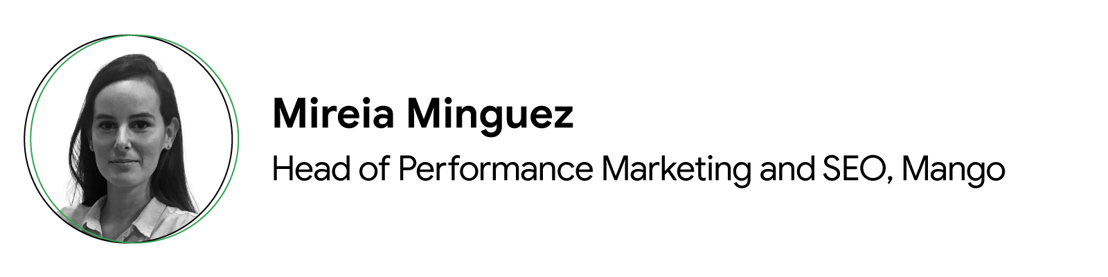 Headshot of Mireia Minguez, Head of Performance Marketing and SEO, Mango
