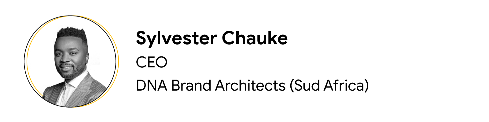 Primo piano di Sylvester Chauke, CEO, DNA Brand Architects (Sud Africa), uno degli esperti interpellati