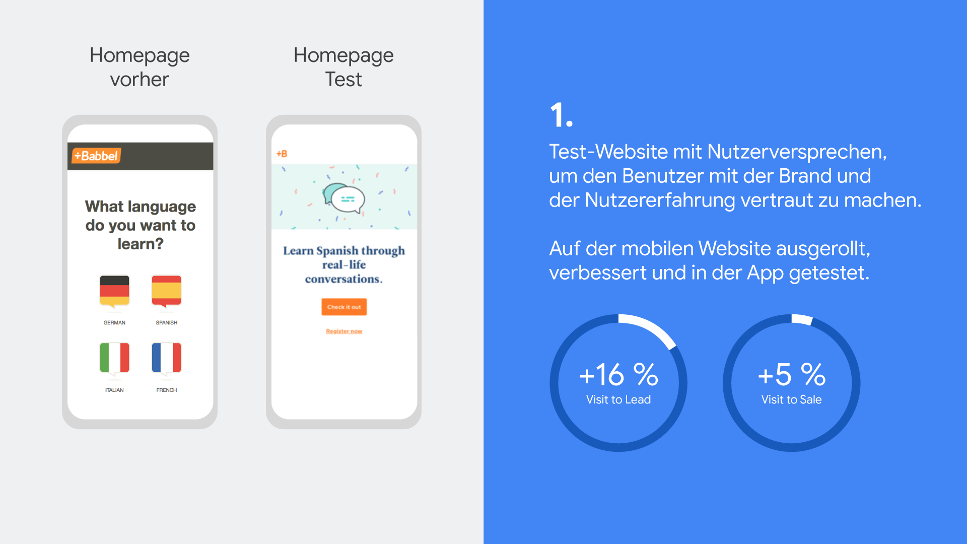 TwG Sprachlernplattform Babbel Mobile UX Test 1