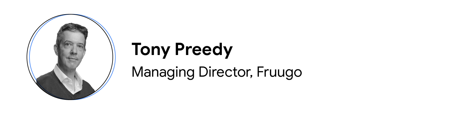 Headshot of Tony Preedy, managing director, Fruugo