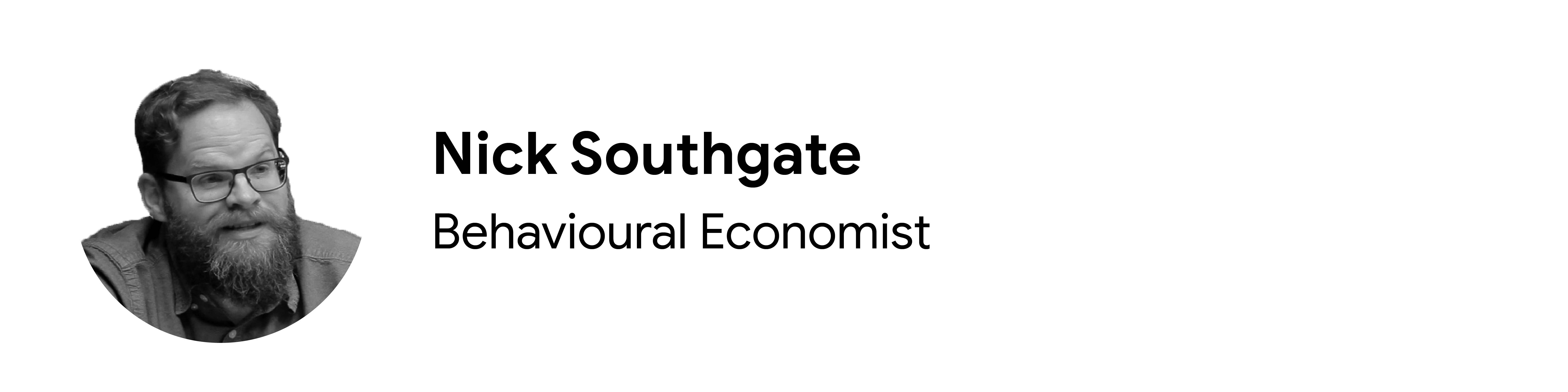 Davranışsal ekonomi uzmanı Nick Southgate'in fotoğrafı.