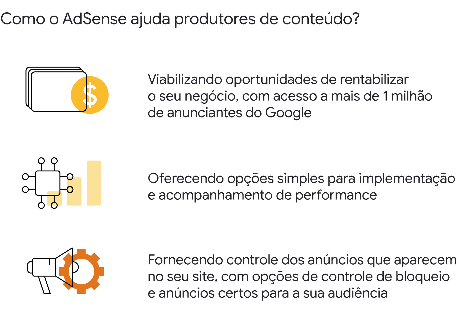 3 sessões do Google Academy mostram os fundamentos de AdSense, AdMob e Ad Manager, soluções do Google para monetização para veículos.