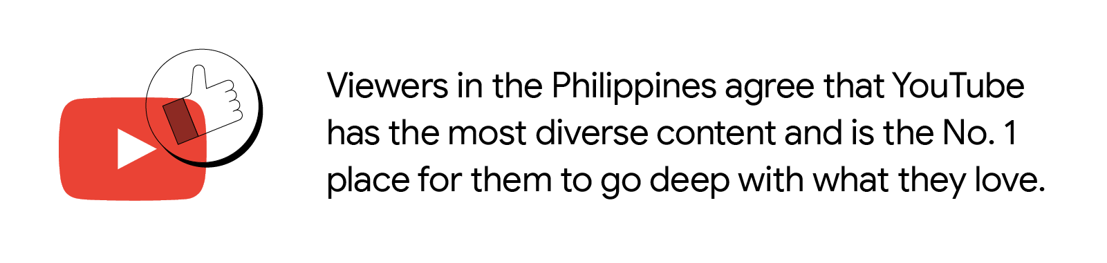 Viewers in the Philippines agree that YouTube has the most diverse content and is the No. 1 place for them to go deep with what they love.