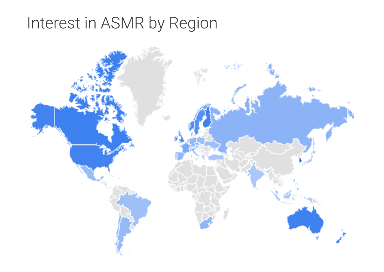 Interest In Asmr Region Map